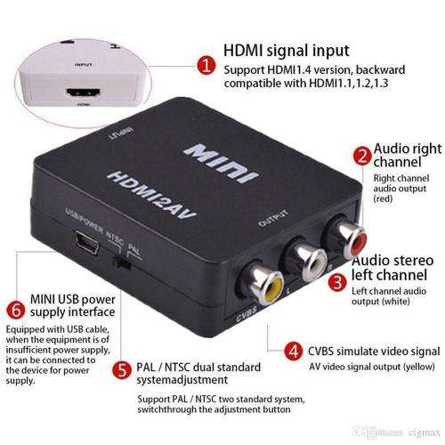 AV to HDMI Converter Up Scaler 1080p