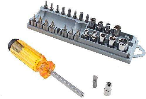 28 Piece Heavy Duty Screwdriver Set with various Bits and Sockets - 3 ON AUCTION