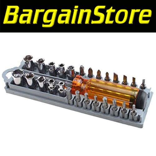 28 Piece Heavy Duty Screwdriver Set with various Bits and Sockets - 3 ON AUCTION