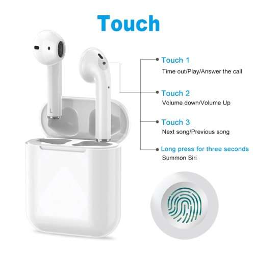i12 TWS Wireless Bluetooth Earphones and Charging Case, Bluetooth 5.0 - 3 ON AUCTION