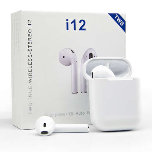 i12 TWS Wireless Bluetooth Earphones and Charging Case, Bluetooth 5.0 - 3 ON AUCTION