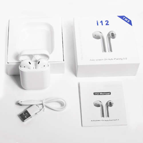 i12 TWS Wireless Bluetooth Earphones and Charging Case, Bluetooth 5.0 - 3 ON AUCTION