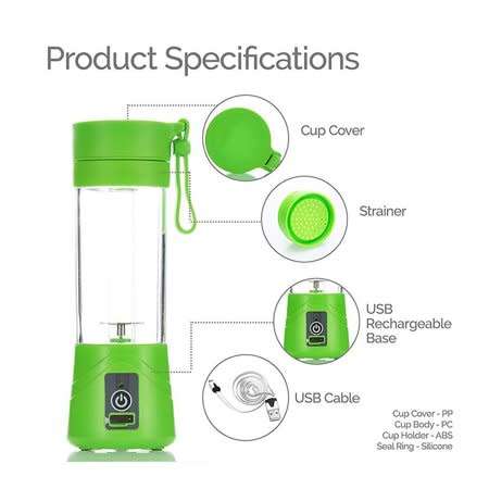 Blender, Juicer and Smoothie Maker - USB Rechargeable and Portable - 3 ON AUCTION