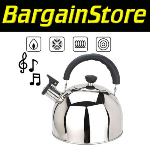 3L Stainless Steel Whistling Kettle for Gas and Electric Stove Top - 3 ON AUCTION