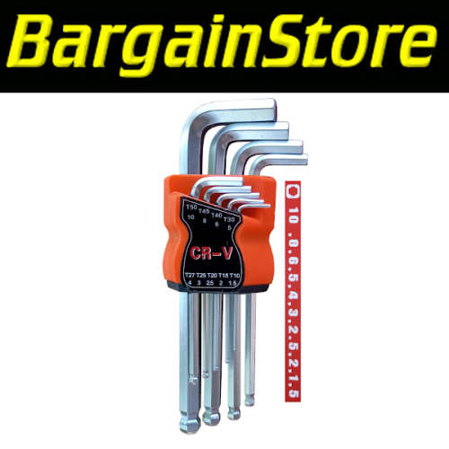 Ball End Allen Key Hex 9 Piece Set - 3 ON AUCTION