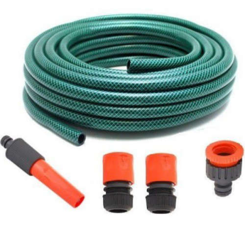 20m Garden Hose Pipe and 4 Fittings - 3 ON AUCTION