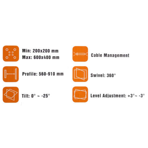 Up to 70 inch Roof Mount TV Pole Bracket