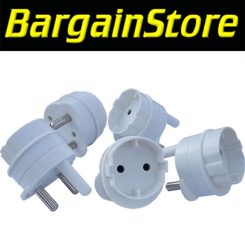 5pc Schuko Round 2 pin Adaptor Pack - NEW LOW SHIPPING