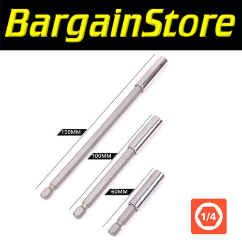 3 Piece Drill Bit Extension Rod Set - 3 ON AUCTION