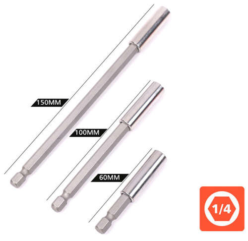 3 Piece Drill Bit Extension Rod Set - 3 ON AUCTION