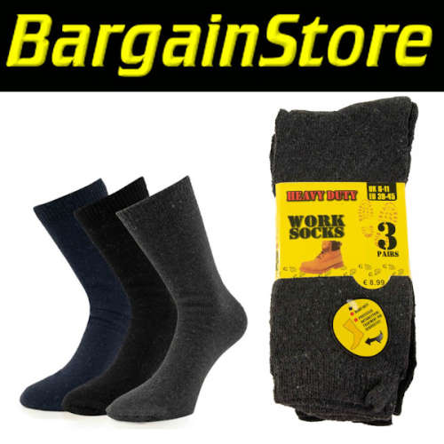 3 Pack Heavy Duty Work Socks - 3 ON AUCTION