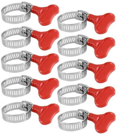 10pc Easy Turn Hose Clamp Set - 5 ON AUCTION