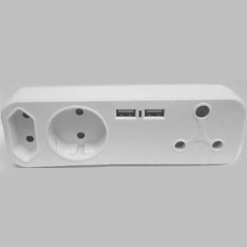 3 Way Multi Adapter Plug with 2 USB Ports - 3 ON AUCTION