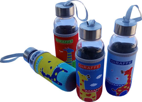 2 x 250ml Travel Glass Bottles