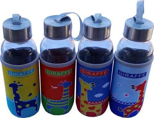2 x 250ml Travel Glass Bottles