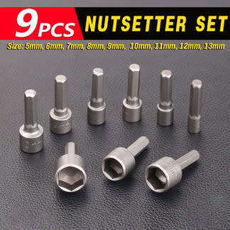 9pc Nutsetter Bit Set - 3 ON AUCTION