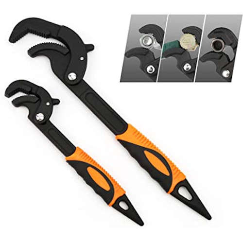 Heavy Duty Automatic Pipe Wrench Set - 3 ON AUCTION