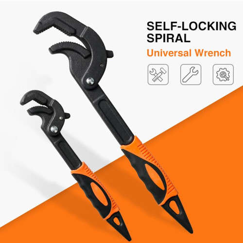 Heavy Duty Automatic Pipe Wrench Set - 3 ON AUCTION