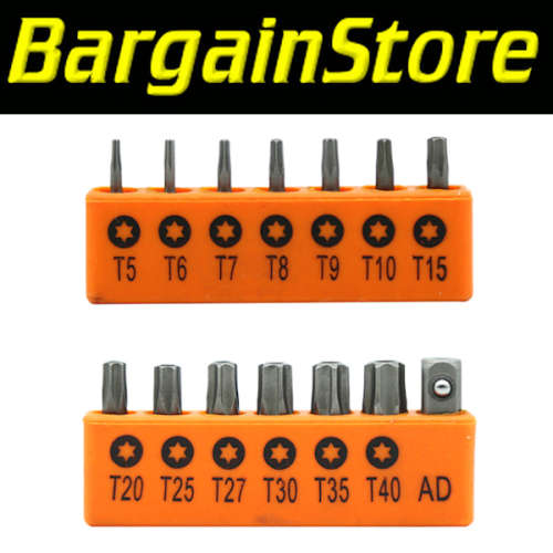 14 Piece Tamper Resistant Torx Bit Set - 3 ON AUCTION