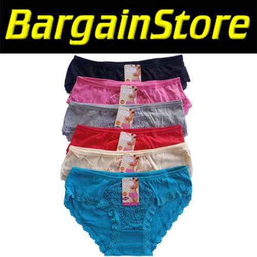 6 Pack Ladies Cotton Bikini Underwear