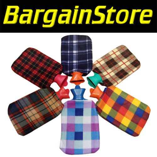 Hot Water Bottle with Fleece Cover - 3 ON AUCTION