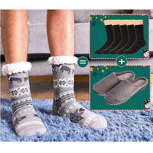 Fleece Lined Thermal Slipper Socks