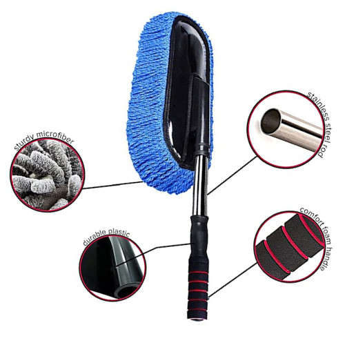 Telescopic Microfibre Car Polishing Brush