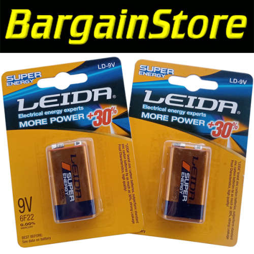 9V Square Battery 2 Pack