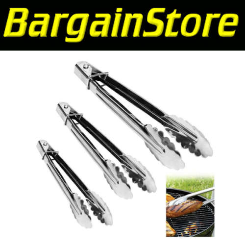 3 Piece Food Tongs - 3 ON AUCTION