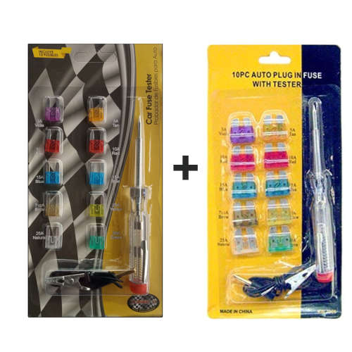 20 Piece Assorted Vehicle Fuse Set + Tester Pen - 3 ON AUCTION