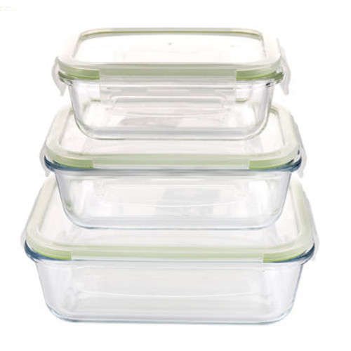 3pcs Airtight Glass Containers - 2 ON AUCTION