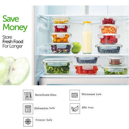 3pcs Airtight Glass Containers - 2 ON AUCTION