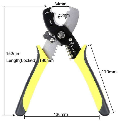 8` Heavy Duty Cable Cutter and Stripper - 3 ON AUCTION