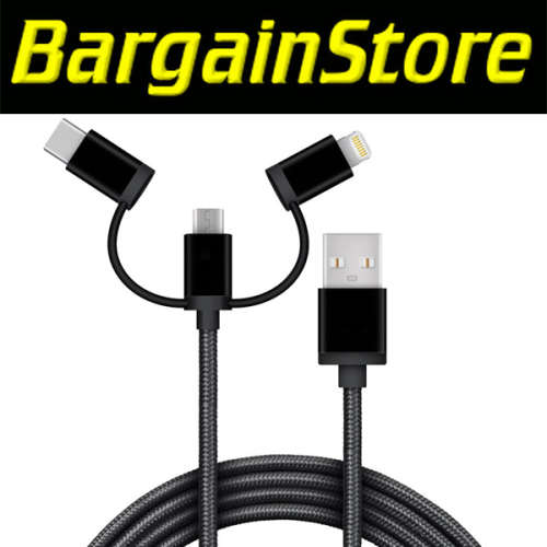 3 in 1 Data Cable - 3 ON AUCTION