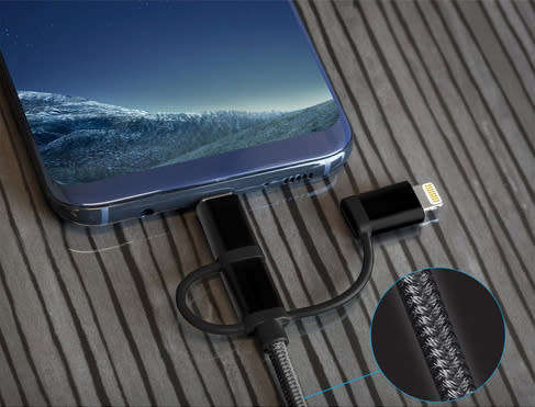 3 in 1 Data Cable - 3 ON AUCTION