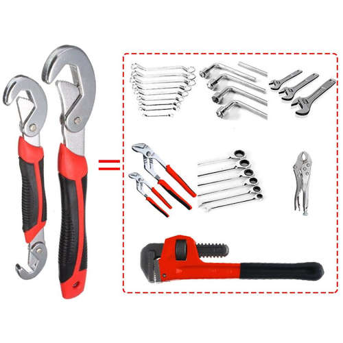 2 Piece Heavy Duty Adjustable Pipe Wrench Set