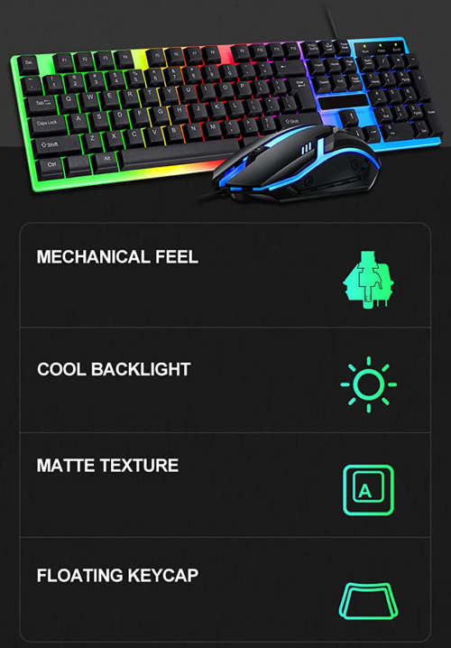 Backlight Gaming Keyboard and Mouse Set
