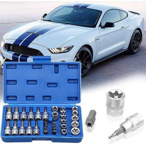 34 Piece E-Torx Socket Bit Set - New Low Shipping