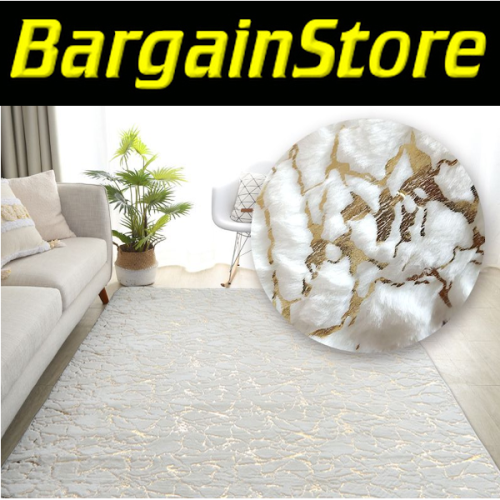 Soft, Marble Carpet with Gold Detailing  - NEW LOW SHIPPING