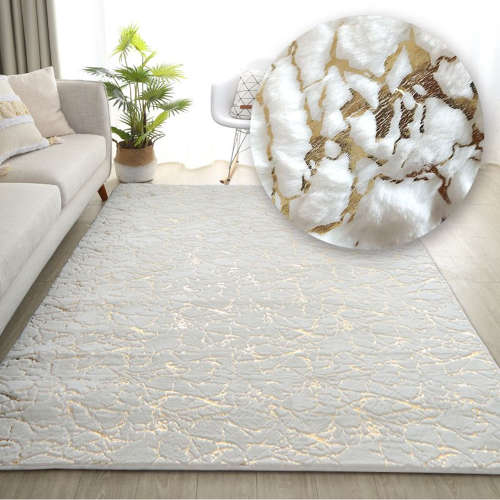 Soft, Marble Carpet with Gold Detailing  - NEW LOW SHIPPING