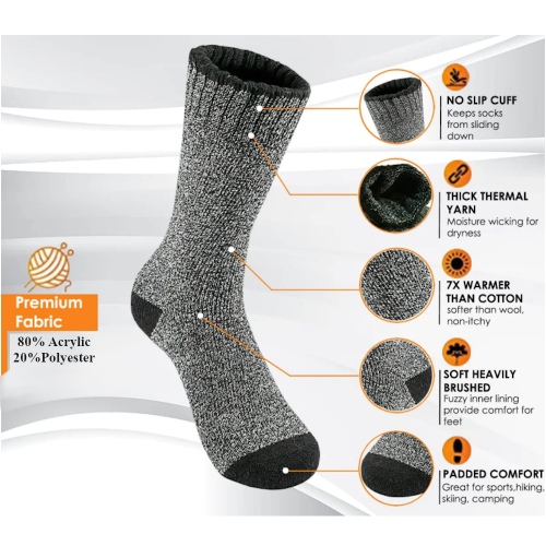 3 Pack Heavy Duty Boot Socks