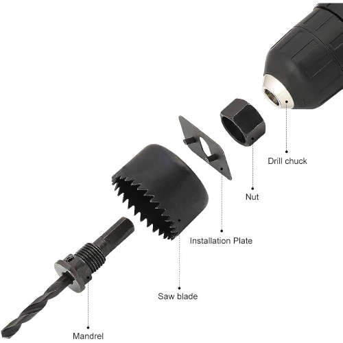 16 Piece Drill Hole Saw Set