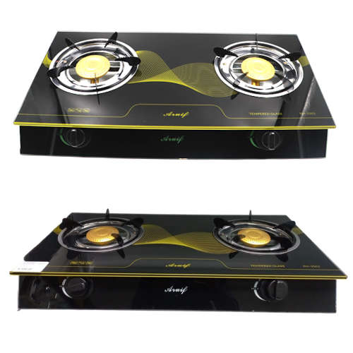 Double Burner Tempered Glass Gas Stove - NEW LOW SHIPPING
