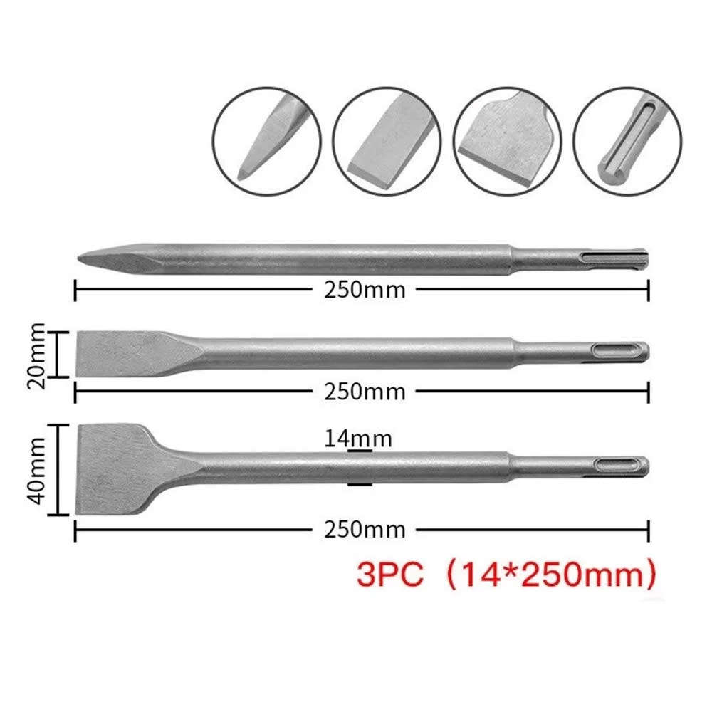3pc SDS Chisel Set