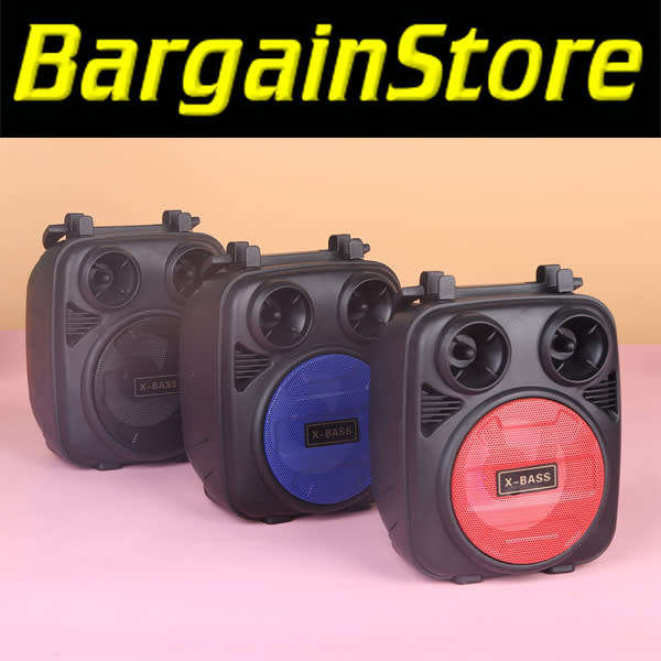 3 Pack Bluetooth Speakers - Black + Red + Blue