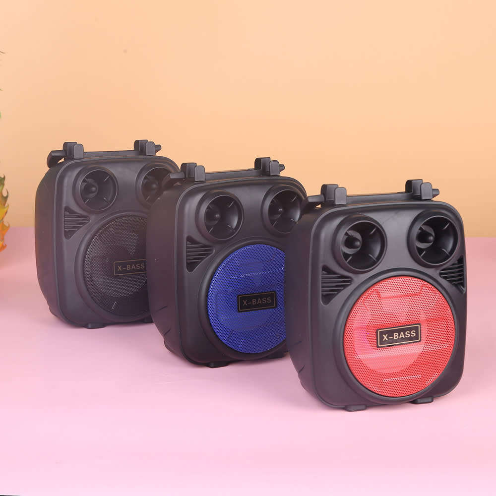 3 Pack Bluetooth Speakers - Black + Red + Blue