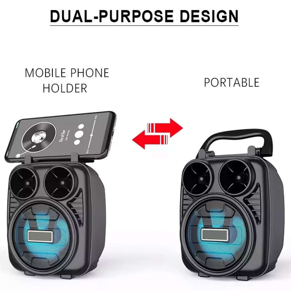 3 Pack Bluetooth Speakers - Black + Red + Blue