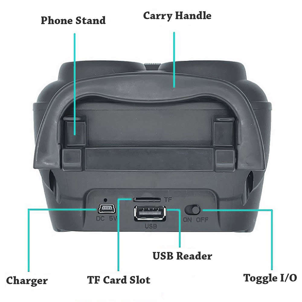 3 Pack Bluetooth Speakers - Black + Red + Blue