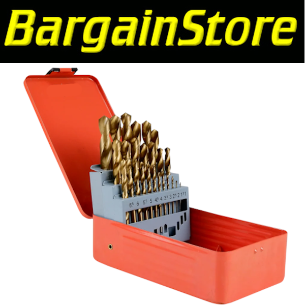 25 Piece HSS Drill Bit Set