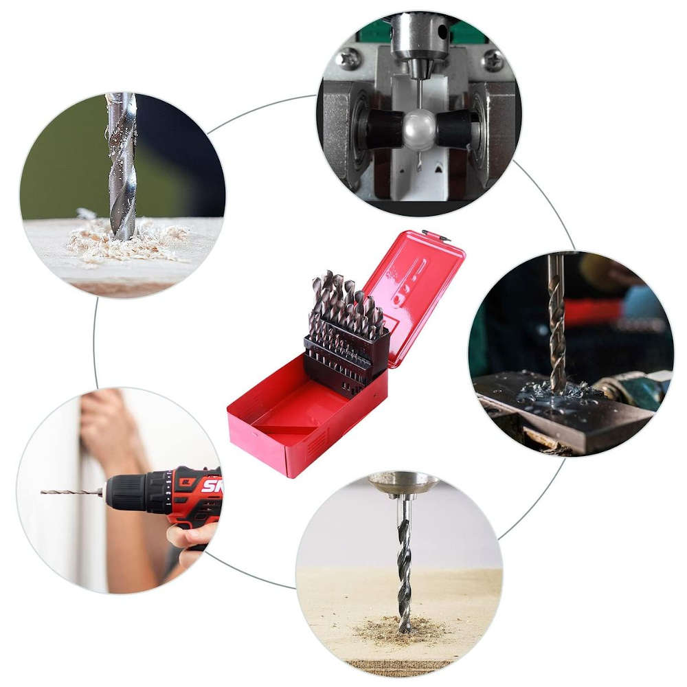 25 Piece HSS Drill Bit Set